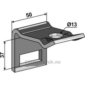 Holder for tind 32x12 og overdel 32x10 - Til ramme 50x15