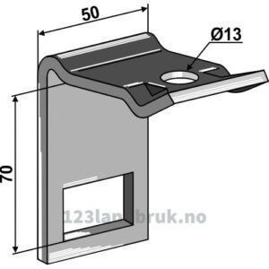 Holder for tind 32x10 og overdel 32x10 - Til ramme 50x50
