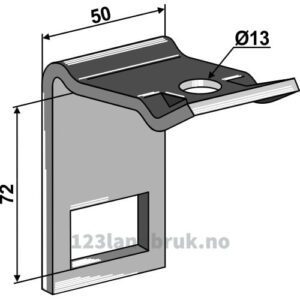 Holder for tind 32x12 og overdel 32x10 - Til ramme 50x50