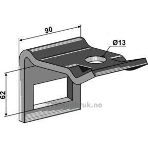 Holder for tind 65x12 - Til ramme 50x50