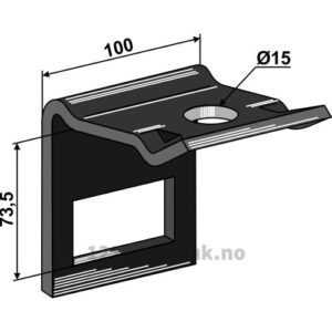 Holder for tind 70x12 - Til ramme 60x60 - Köckerling