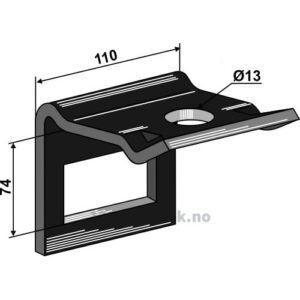 Holder for tind 80x10 - Til ramme 60x60