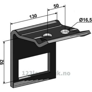 Holder for tind 90x13 - Til ramme 80x80
