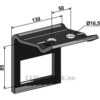 Holder for tind 90x13 og overdel 90x11 - Til ramme 60x60