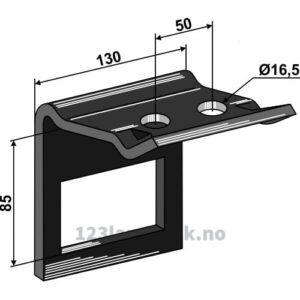 Holder for tind 90x13 og overdel 90x11 - Til ramme 60x60