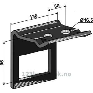 Holder for tind 90x13 og overdel 90x11 - Til ramme 70x70