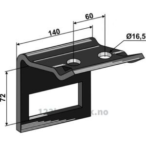 Holder for tind 100x14 - Til ramme 60x60