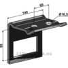 Holder for tind 100x14 og overdel 100x12 - Til ramme 60x60