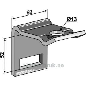 Holder for tind 32x12 - Til ramme 40x40
