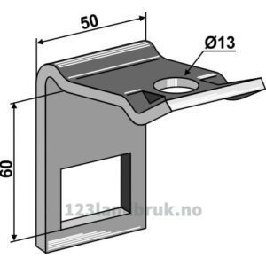 Holder for tind 32x10 og overdel 32x10 - Til ramme 40x40