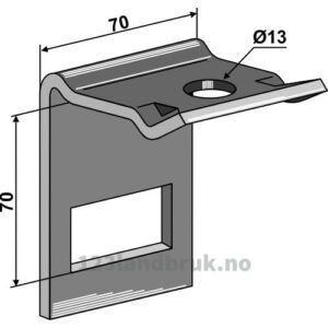 Holder for tind 45x10 - Til ramme 60x60