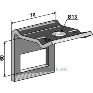 Holder for tind 45x10 - Til ramme 50x50