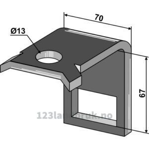 Holder for tind 45x10 - Til ramme 60x60