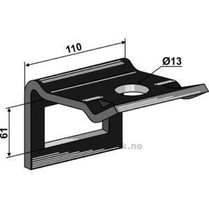 Holder for tind 80x10 - Til ramme 50x50