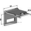 Holder for tind 45x10 - Til ramme 50x50