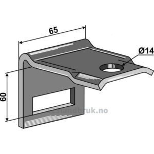 Holder for tind 45x10 - Til ramme 50x50