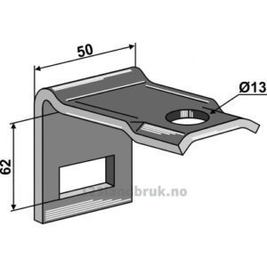 Holder for tind 32x12 - Til ramme 50x50