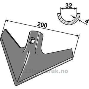 Gåsefotskjær - 200x4mm