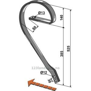 Slettetind - 45x10mm - Venstre - Kverneland