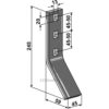 Sliteplate til Slettetind - 245x45x10mm - Dal-Bo, Väderstad