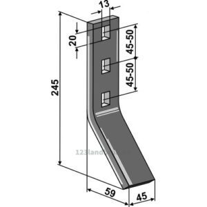 Sliteplate til Slettetind - 245x45x10mm - Dal-Bo, Väderstad