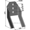 Sliteplate 275x125x8mm - Dal-Bo, Väderstad, HE-VA