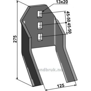 Sliteplate 275x125x8mm - Dal-Bo, Väderstad, HE-VA