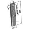 Sliteplate - 200x45x10mm - Väderstad