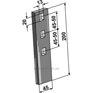Sliteplate - 200x45x10mm - Väderstad
