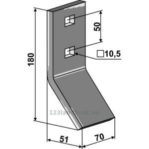 Sliteplate - 180x70x10mm