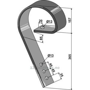 Slettetind - 80x10mm - Bednar, Köckerling, Lemken, Väderstad