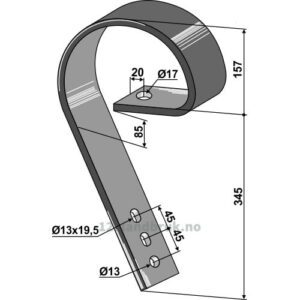 Slettetind - 80x10mm - Köckerling Allrounder, Köckerling Quadro-Triomix, Väderstad