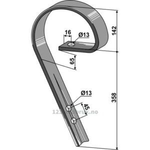 Slettetind - 45x10mm - Rabe