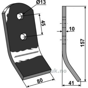 Sliteplate - 157x80mm - Kverneland