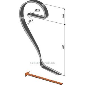 Slettetind - 32x10mm - Høyre - Köckerling Vario, Kongskilde