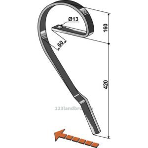 Slettetind - 32x10mm - Venstre - Rau