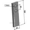 Sliteplate - 160x45x12mm - Kverneland