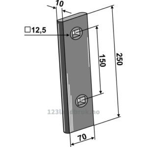 Alternative view of Sliteplate - 250x70x10mm