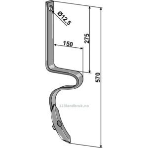 Sporløsnertind med spiss - 570x32x10mm - Amazone