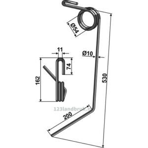 Etterharvetind - 530mm - Høyre - Kverneland