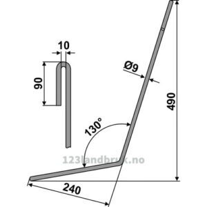 Etterharvetind - 490mm - Høyre - Amazone