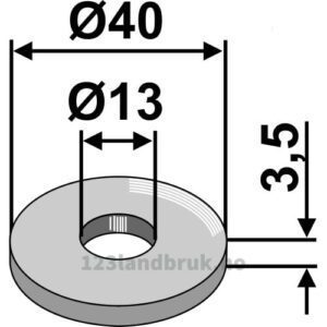 Skive Ø40x3,5xØ13