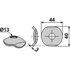 Skive til 10.HS-E1 - Ø13mm