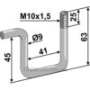 Holder for Etterharvetind - M10x1,5mm - Köckerling