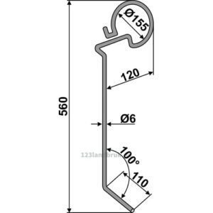 Etterharvetind - 560mm - Venstre - Lely