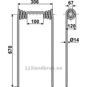 Etterharvetind - 670mm