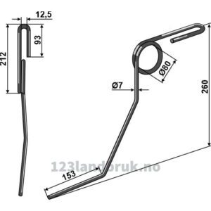 Torsion Etterharvetind - 260mm - Venstre - Steketee