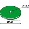 Fjærbladskive - Ø140x4mm - til Kverneland Steinutløser