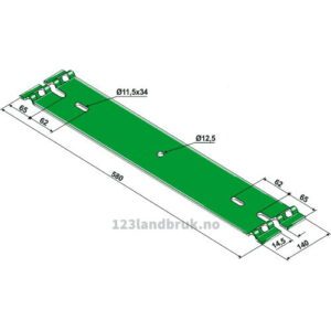 Fjærblad - 580mm - til Kverneland Steinutløser