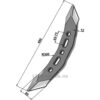 Kultivator Spiss Skjær - 480x12mm - Huard, Kuhn
